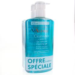 AVÈNE Cleanance gel nettoyant sans savon lot de 2 flacon de 400ml
