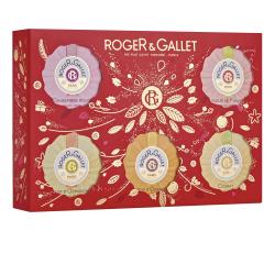ROGER & GALLET Coffret 5 Savons Fleur de Figuier, Gingembre Rouge, Fleur d'Osmanthus, Bois d'Orange, Cédrat
