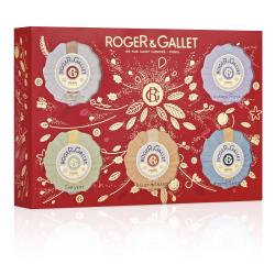 ROGER & GALLET Coffret 5 Savons Lavande Royale, Oeillet, Thé Vert, Bois de Santal, Jean-Marie Farina