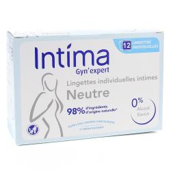 INTIMA Gyn expert Lingettes individuelles intimes neutres x12
