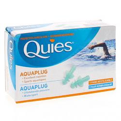 QUIES Aquaplug Protection auriculaire 1 paire réutilisable