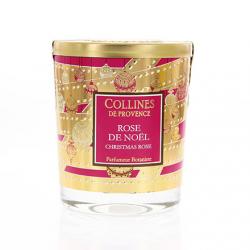 COLLINES DE PROVENCE Bougie Parfumée Spéciale Noël parfum Rose de Noël 180g