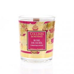 COLLINES DE PROVENCE Bougie Parfumée Spéciale Noël parfum Rose de Noël 75g