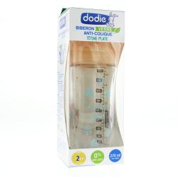 DODIE Biberon Sensation+ en verre anti-colique tétine plate 270ml biche