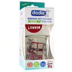 DODIE Biberon Sensation+ en verre anti-colique tétine plate 150ml londres