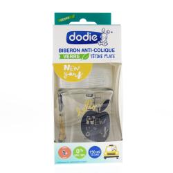DODIE Biberon Sensation+ en verre anti-colique tétine plate 150ml new york