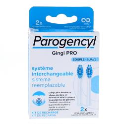 PAROGENCYL Gingi Pro - Système Interchangeable tête de brosse à dents souple x2
