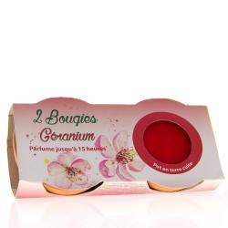 STOP INSECTES Bougies parfumée Géranium pot en terre cuite