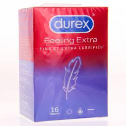DUREX Feeling Extra - Préservatifs Fins Et Extra Lubrifiés 16 préservatifs